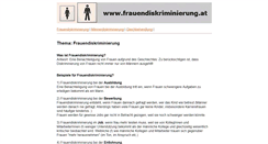 Desktop Screenshot of frauendiskriminierung.at